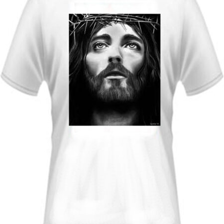 Camiseta Jesus preto e branco